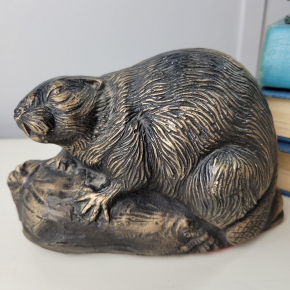 Mid-Century Modern Canadian Beaver Scupture Vintage Ceramic 6" - Picture 14 of 15